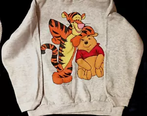 RARE Vintage 1990s Winnie the Pooh n Tigger Too Sweat Shirt sweatshirt Large USA - Picture 1 of 8