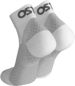 OS1st FS4 Quarter-Crew Plantar Fasciitis Compression Socks Seamless White Pair - Picture 1 of 5