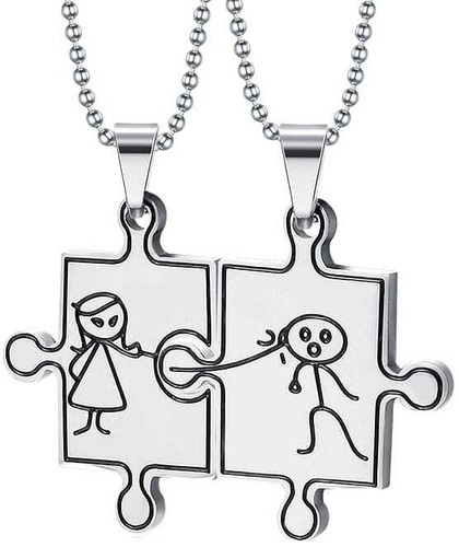 Collana puzzle romantica San Valentino elegante chirurgo di alta qualità