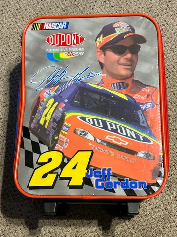 RARE Jeff Gordon Kids Rolling Suitcase Bag Carry On  16 Inch Dupont 24 NASCAR Cover
