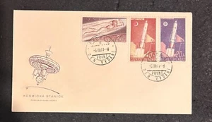 1961 Gagarin FDC Original Stamped Cover. Soviet Czechoslovakia . - Picture 1 of 2