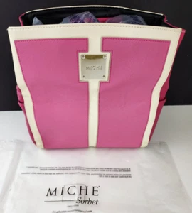 MICHE Sorbetto Demi Shell Rosa Caldo Avorio Beige Tasche Laterali - Foto 1 di 6