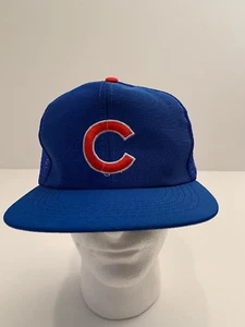 Nuevo Sin Etiquetas Chicago Cubs De Colección MLB Sombrero Malla Snapback Azul Camionero Gorra Verde Bajo el ala - Imagen 1 de 6