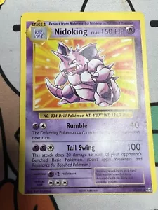 *ERROR CARD* - Nidoking 45/108 XY Evolutions - Black Dot Miscut - Pokémon Mp - Picture 1 of 7