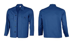 Chaqueta de trabajo 42-68 azul granulado azul chaqueta profesional chaqueta blusa algodón - Imagen 1 de 1