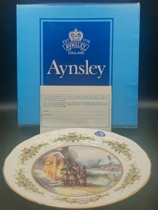 Aynsley Christmas Plate 1983 Carol Singing 21cm Boxed Fine English China - Picture 1 of 10