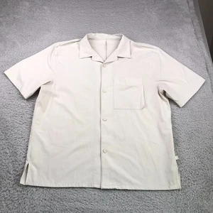 Lululemon Airing Easy Camp Collar Shirt Mens 2XL Ivory Ventlite Button Up - Picture 1 of 8