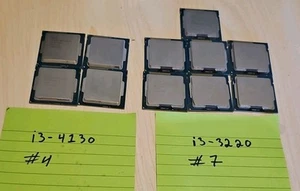 #4 Intel Core i3-4130 CPU 3.40ghz And #7 i3-3220 3.30ghz Lot Of #11 - Picture 1 of 3