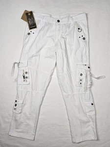 Bawangcheng Pants Mens 38 Cargo White - Picture 1 of 10