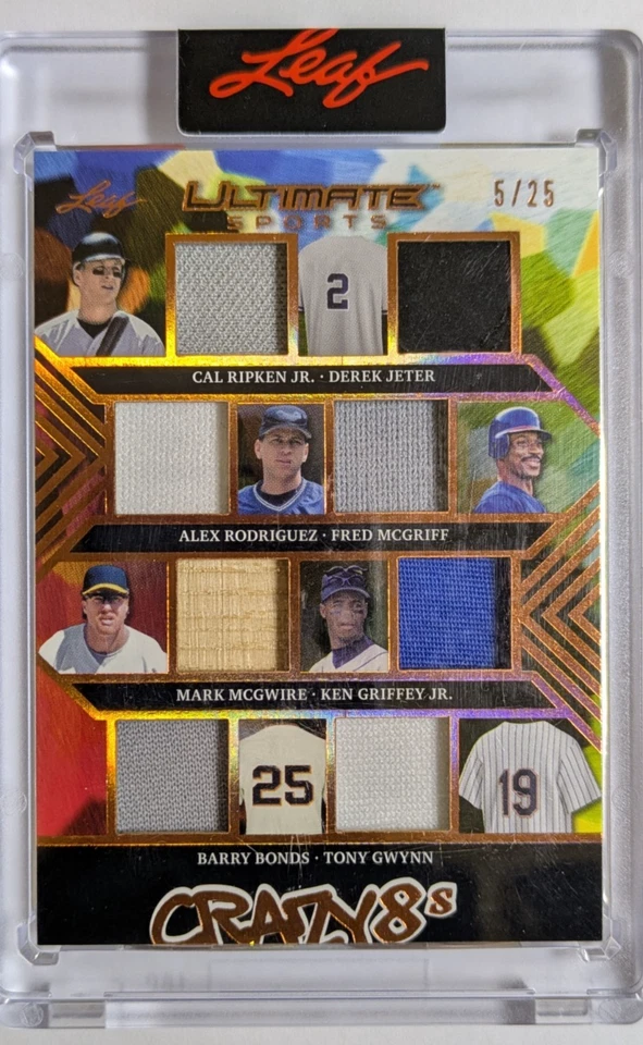 2024 Leaf Ultimate Crazy 8'S c8-14 Griffey-Jeter-Bonds-ARod-Gwynn-Bonds /25 - Изображение 1 из 2