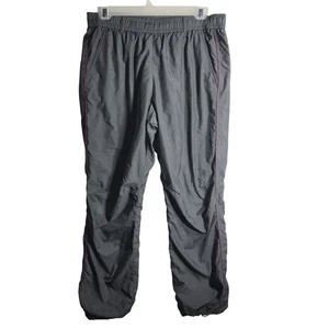 UNIQLO Trainingshose grau lila Besatz Gummibund gefüttert Athleisure Größe M - Bild 1 von 12