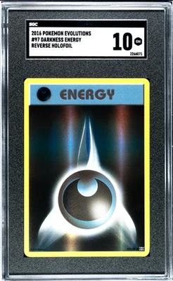 2016 Pokemon XY Evolutions Darkness Energy 97/108 Reverse Holo SGC 10 Low Pop - Image 1 of 2