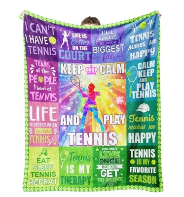 "Manta de tenis de felpa polar suave ligera 50""X60""" Foto 1 de 4