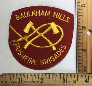 Vintage Baulkham Hills Bushfire Brigades Patch Fire Dept NSW Australia No Border - Bild 1 von 2
