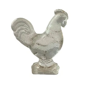 Alley Agate Co Rooster 2.25"x2"x0.75" Miniature Pressed Glass Vintage Protector - Picture 1 of 10