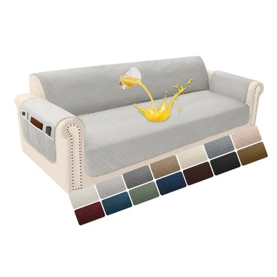 Capa de sofá 100% impermeável de veludo para cães lavável para 3 almofadas... - Imagem 1 de 4