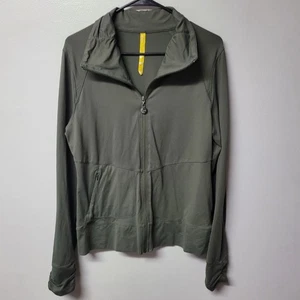 Lole Athletic Jacket Full Zip Womens XL Green Zipper Pocket Long Sleeve Active - Picture 1 of 10
