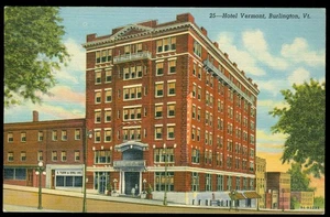 HOTEL VERMONT - BURLINGTON, VT POSTCARD - Picture 1 of 1
