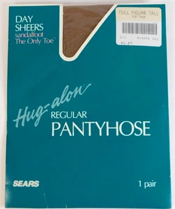 Sears Day Sheers Hug-alon Full Figure Tall Smoky Taupe REGULAR Pantyhose - Picture 1 of 6