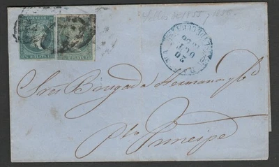 Colonia Española Caribe Sc 1 Tonos en Envoltura 1856 de La Habana Foto 1 de 2