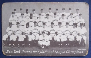 1947-66 Mostre New York Giants 1951 Squadra Campioni della Lega Nazionale - Foto 1 di 8