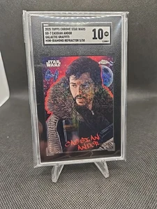 2025 Topps Chrome Star Wars Galactic Graffiti Cassian Andor Mini /50 SGC 10 🔥🔥 - Picture 1 of 2