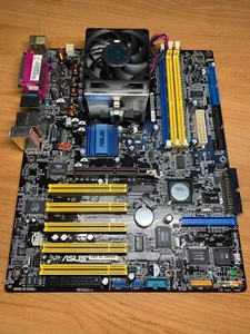 ASUS K8V SE Deluxe ATX Motherboard AMD 754 Socket \w AMD CPU & Heatsink - TESTED - Picture 1 of 9