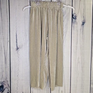 Dot Dot Smile Size 8/10 Light Tan Culotte Velvet Style Pants Comfy Elastic Waist - Picture 1 of 6