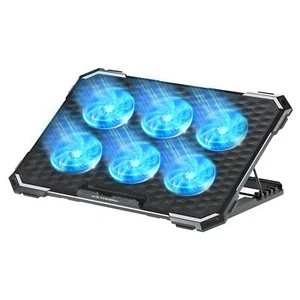 Laptop Cooling Pad with 6 Fans, Adjustable Height, 2 USB Ports, 13-15.6 Inch - Picture 1 of 8