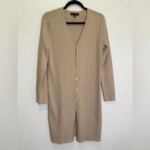Banana Republic - Merino Wool Blend Tan Long Cardigan Duster Sweater - size M - Picture 1 of 6