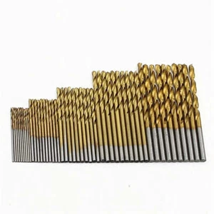 Juego de 50 piezas de taladros giratorios chapados en titanio 1-3 mm herramienta de broca pequeña hágalo usted mismo carpintería - Imagen 1 de 7