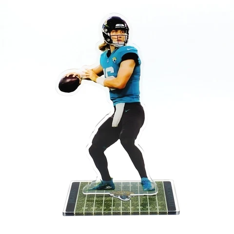 Trevor Lawrence Figure - #16 of Jacksonville Jaguars Passing the Ball Ornament Cover