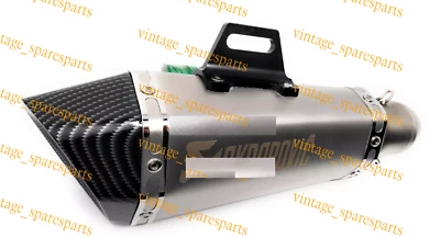 Universal Motorcycle Akrapovic Muffler Exhaust Pipe Black Akrapovic Full Carbon - image 1 of 4