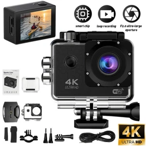 4K Action Kamera Sport Video Unterwasser Wasserdicht WLAN Kamera Fernbedienung für Go Pro - Bild 1 von 12
