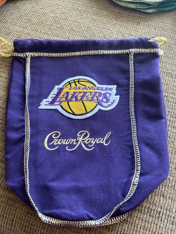 NBA  Los Angeles Lakers Tribute Bag CROWN ROYAL BAG 1 Liter Cover