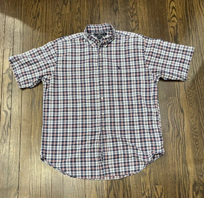 Ralph Lauren Sport коротким рукавом рубашка мужская XL клетку синий белый красный - Изображение 1 из 4