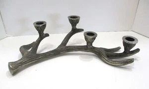 Candelabro portacandele corno di cervo in alluminio pressofuso pesante 4 - Foto 1 di 3