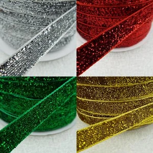10mm Glitter Ribbon Metallic Sparkle Christmas Costume BUY 1 2 4m 4 COLOUR 551 - Picture 1 of 9