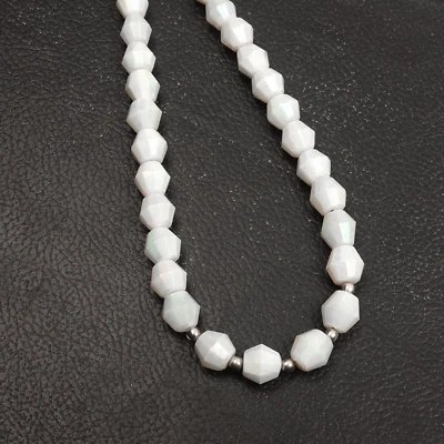 Opal Beads Faceted Hexagon Shape Beads 16 Inch Strand 6-7 MM Beads Coated Beads - Image 1 of 3