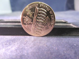 2024-P One Dollar Sacagawea Dollar MS UNC EAGLE STAFF & AMERICAN FLAG - Picture 1 of 3