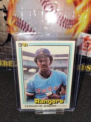 1981 Donruss Baseball Rangers Ferguson Jenkins Card # 146  - Image 1 of 2