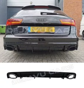 Diffusore look RS6 attacco posteriore grembiule posteriore per Audi A6 C7.5 Facelift S line & S6 - Foto 1 di 21