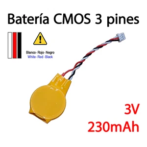 Bateria pila CMOS BIOS 3 pines con cable CR2032 3V 230mAh ordenador portatil - Bild 1 von 7