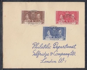 Swasiland Scott 24-6 FDC - 1937 Coronation Issue - Bild 1 von 1