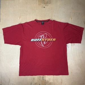 Vintage Ruff Ryder Denim Red T Shirt MENS XL Short Sleeve - Picture 1 of 15