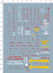 Detail Up 1/100 MG Tallgeese I EW GDM Figure Model Markings Water Slide Decal - Picture 1 of 1