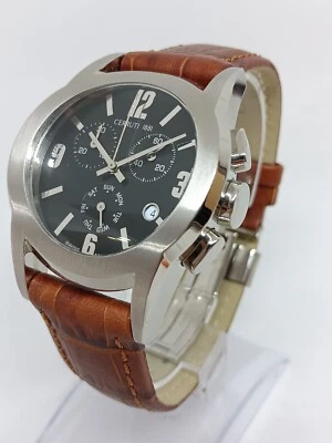 VINTAGE Cerruti 1881 Men's 40mm Curved Dial Chronograph Day Date Swiss Watch - Image 1 of 4