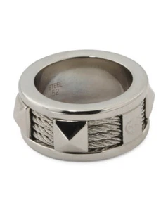 CHARRIOL Forever Steel and Silver PVD Ring Studs Size 6 NWT $242 - Picture 1 of 9
