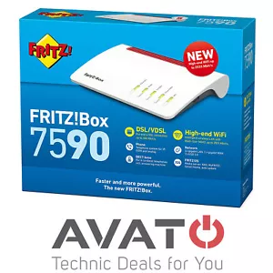AVM FRITZBox 7590 VDSL DSL Supervectoring Gigabit Modem MESH WLAN MU-MIMO *TOP* - Picture 1 of 3