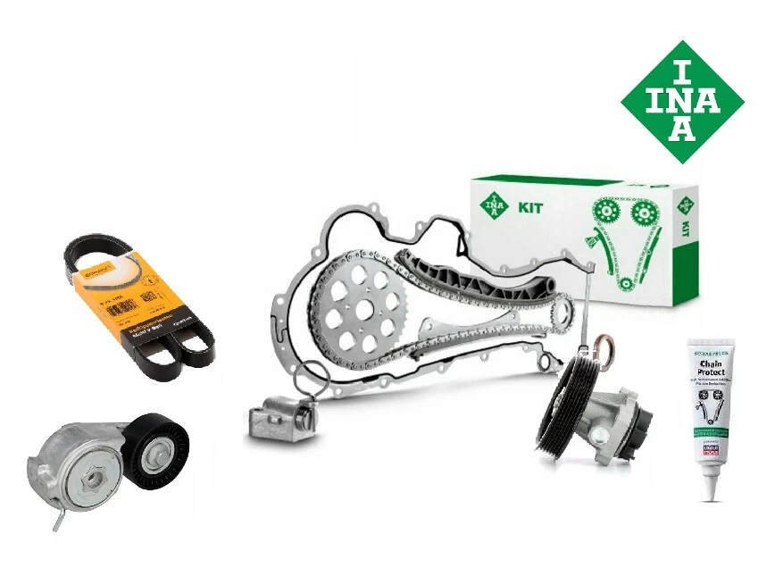 Kit catena distribuzione Punto 1.3 multijet Fiat + pompa acqua e kit servizi INA - Immagine 1 di 1
